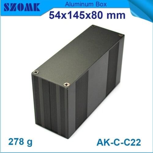 4 pcs/lot Black color pcb enclosure electronic diy in Black color anodizing and powder coating high quality aluminum enclosures