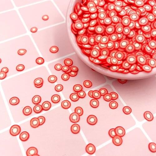 50g/lot Soft Tomato Slices Polymer Clay Fake Sprinkles Decoration Cake Slime Filler Material Nail Arts DIY Accessories