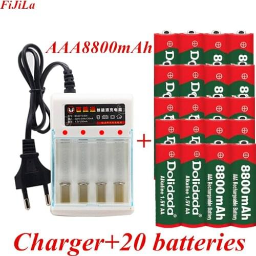 AAA 1.5V 8800 MAH rechargeable battery AAA 1.5V 8800 MAH rechargeable alcalinas bucket + one 4-cell battery charger