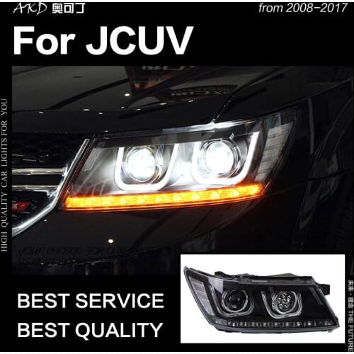 AKD Car Styling Head Lamp for JCUV Headlights 2008-2019 Journey LED Headlight DRL Freemont Angel Eye Bi Xenon Beam Accessories