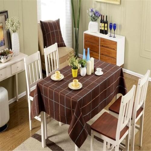 Free Shipping Cotton Polyester Plaid Coffee Tea Dining Oil Water Proof Tablecloth Blanket Cover Kitchen Hotel Antependium