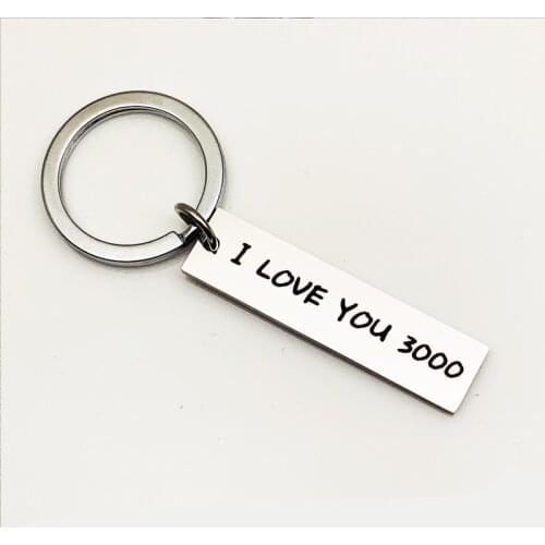 I Love You 3000 Keychain I Love You Three Thousand Daddy Key Chains Gifts For Dad Family Stainless Steel Jewelry