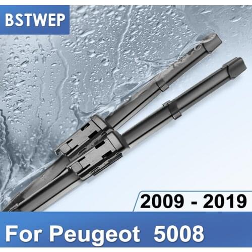 BSTWEP Wiper Blades for Peugeot 5008 Fit Push Button Arms 2009 2010 2011 2012 2013 2014 2015 2016 2017 2018 2019