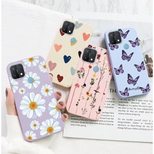 Flowers Case For OPPO A15 4G Cases Soft TPU Silicone Bumper Back Cover For oppo A 15 a 1 5 6.52" Fashion Protective Coque Fundas