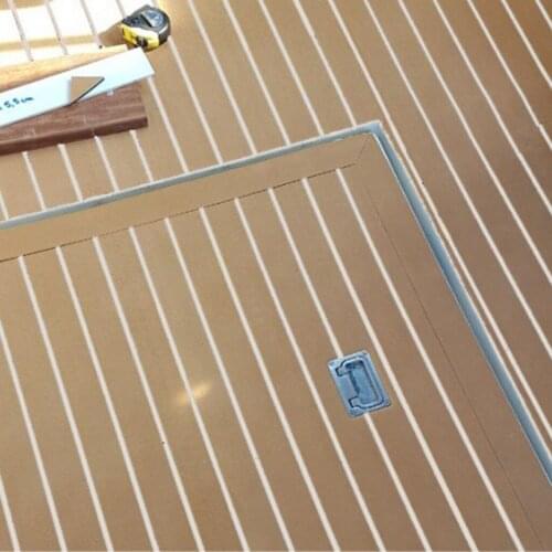 2.2"x94" EVA Faux Teak Decking Mat For Boat Marine Flooring Sheet Grey
