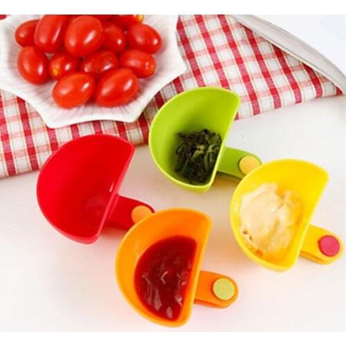Dip Clips Kitchen Bowl kit Tool Small Dishes Spice Clip For Tomato Sauce Salt Vinegar Sugar Flavor Spices