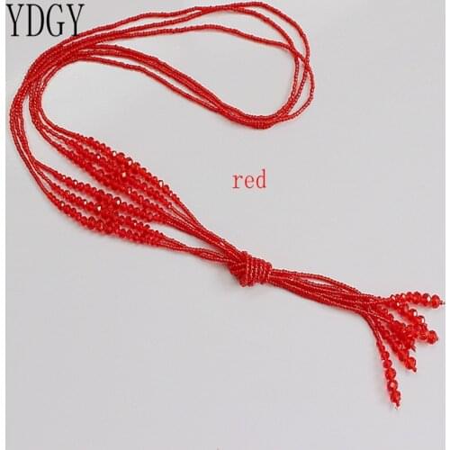 YDGY Crystal Necklace Long Fashion Baitie Skirt Assembly Jewelry Necklace Female Hanging Chain Summer