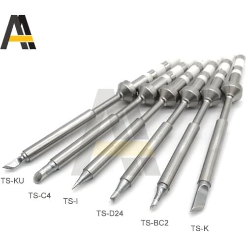 TS100 Mini Electric Soldering Iron Digital Soldering Iron Tip Replacement Bit Head D24 I C1 C4 KU BC2 BC3 Lead Free