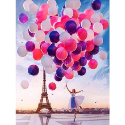 GATYZTORY Full Square Diamond Painting Balloon 5D DIY Diamond Embroidery Mosaic Landscape Art Kits Home Decoration