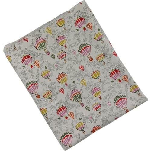 Good Thick Canvas Cotton Fabric Telas Patchwork Cotton Canvas Flying Balloon Printed Cloth Sewing Diy Material Bag/Sofa