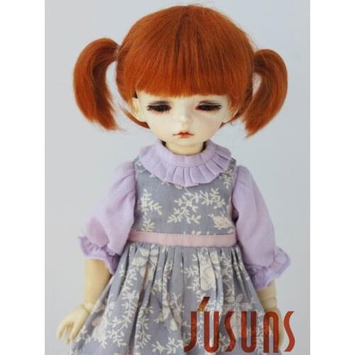 JD540 1/6 1/4 1/3 Cute BJD mohair wigs for Size 6-7inch 7-8inch and 8-9inch Doll Fashion accessories Two braids doll hair