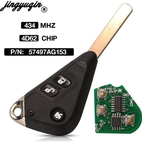 Jingyuqin Replacement Car Key 3 Buttons 433MHz With 4D62 Chip For Subaru Liberty Impreza Forester Outback B13 2005-2009