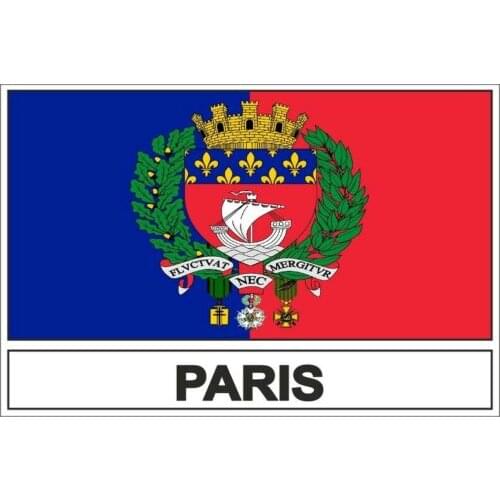 Creative Sticker Flag Paris for Motorcycle Laptop Car RV SUV Wall Stickers