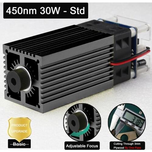 LASER TREE 450nm 30W Laser Module Laser Head 450nm for Laser Engraver Wood Cutting Tool,Blue Laser TTL Module Set Smarter Tool