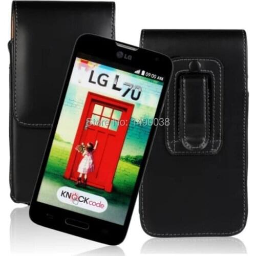 Hot Sale Mobile Phone Protective Pouch Flip PU Leather Cover Case For LG L70(Series III L70) with Belt Clip