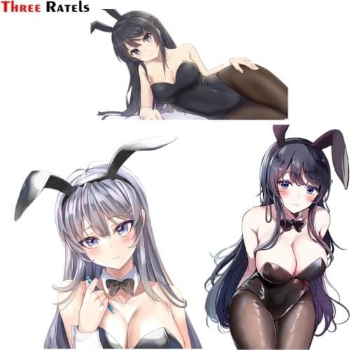 Three Ratels FC765 BUNNY SENPAI MAI PEEKER car windshield sticker macbook decal