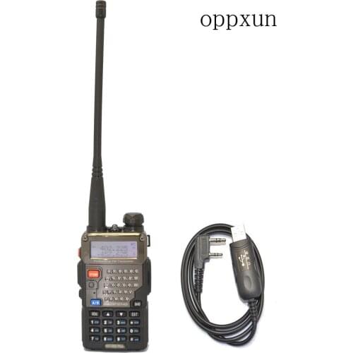 New Black BAOFENG UV-5RE+PLUS VHF/UHF Dual Band Radio + Program cable+CD+free earpiece+free shipping Telecom parts