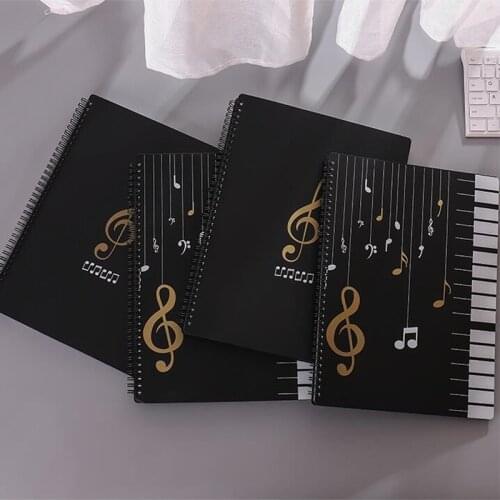 40-100 Pages A4 Music Sheet Folder Transparent Plastic Document File Piano Score Storage Organizer