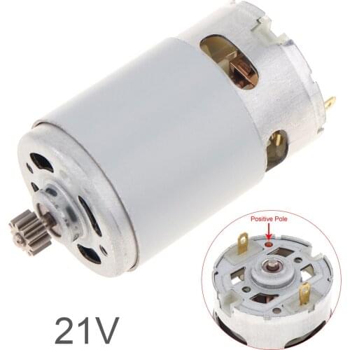 RS550 21V 29000 RPM DC Motor with Two-speed 11 Teeth and High Torque Gears Box for Cordless Charge Drill Screwdriver
