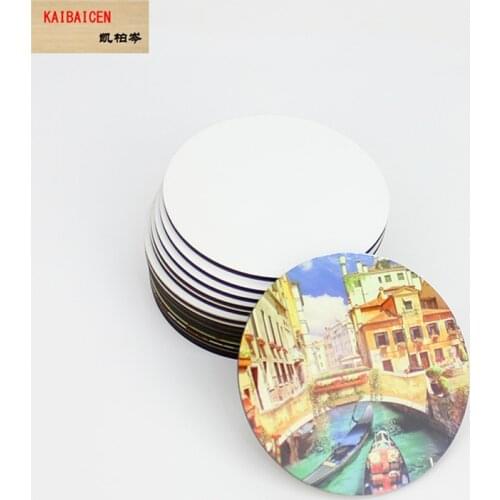 Sublimation Blank Round Coaster MDF Wood DIY Customed Cup Pad hard wooden Insulation Pad Cup Mat Pad Hot Drink Holder