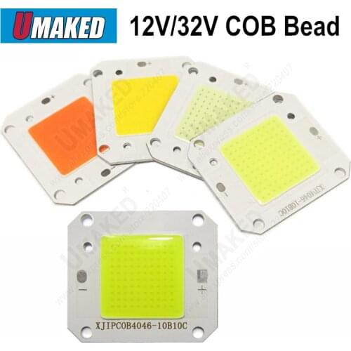10pcs/lot High Power LED Chip COB Lights DC12V DC32V Light Beads White Warm White Cold White Full Spectrum 3000K-30000K