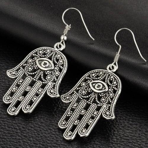 TODOX New Fashion metal Jewelry Drop Earrings For Women Retro Geometric Bohemia ocean hand Elegant for party holiday gift