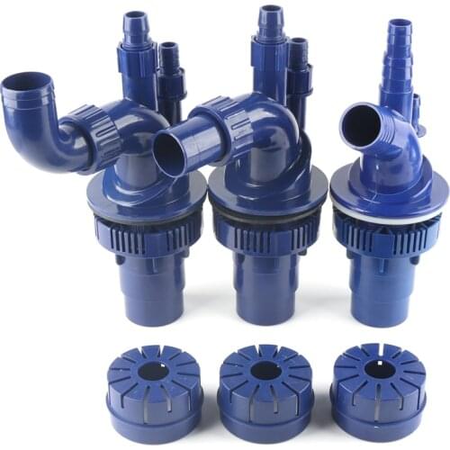 1pc 3-Type 40mm Output 4-Way Aquarium Overflow Pipe Connectors Fish Tank Bottom Filter Pipe Fittings Tanks Water Clean Tools