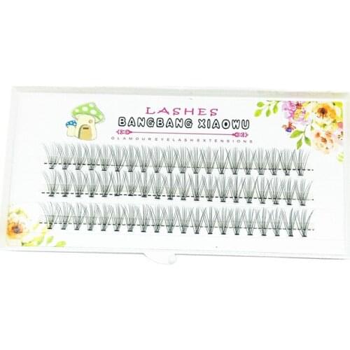 10D Eyelahses Natural Fake Eye Lashes 60pcs Makeup Individual Cluster Eye Lashes Grafting Fake False Eyelashes