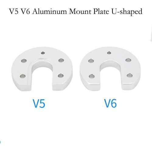 2pcs v5 v6 Aluminum Mount Plate U-shaped fixed block For Reprap Kossel E3D V5/V6 Hotend J-head Hot End Part 3D Printers Parts