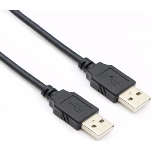 5FT/1.5M USB 2.0 Type A Male To Type A Male Extension Cable AM to AM Cord Black