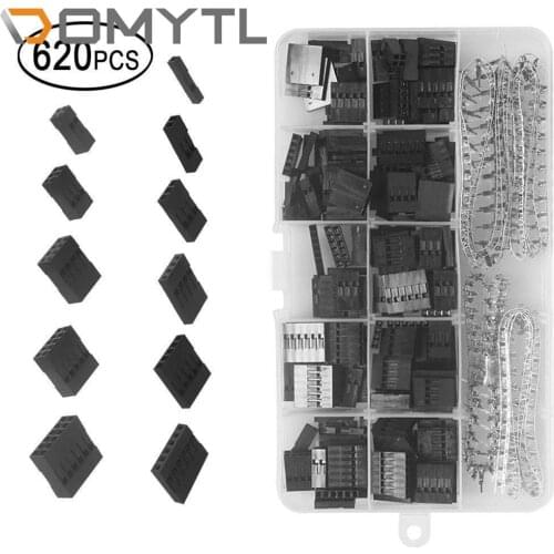 620Pcs 2.54mm for DuPont Jumper Head Connector Cold Pressed Terminal kit