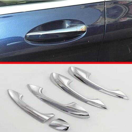 ABS Chrome Car Decoration Door Handle Cover Trim Molding For Benz GLC Class X205 2015-2017