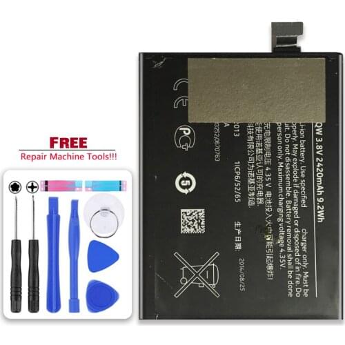 BV-5QW 2420mAh Lithium Mobile Phone Batteries BV5QW Li-ion Battery + Phones Repair Tools For Nokia Lumia 930 929 RM927 Bateria