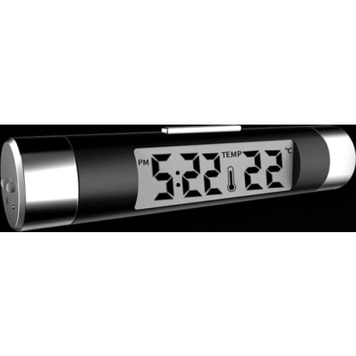 Car Digital LCD Clock Temperature Blue Backlight Clip For Dacia duster logan sandero stepway lodgy mcv 2 Car-styling