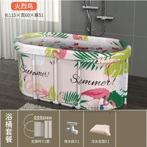 Bath Barrel Household Foldable Adult Full Body Artifact Children Bathtub Aviation Aluminum Bracket Lasting Insulation Bathtub