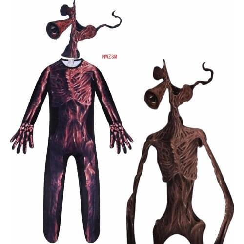 2020 Kids Siren Head Cosplay Costume with Mask Boys Girls Anime Funny Party Bodysuit Halloween Carnival Fancy Dress Jumpsuits