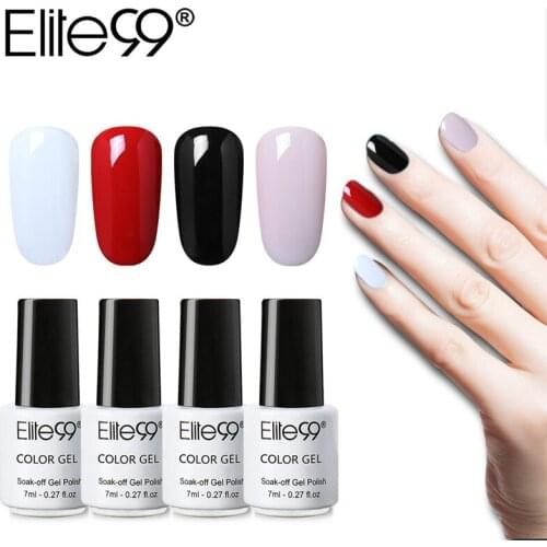 Elite99 7ml HOT Gel Nail Polish Soak Off Base Top UV Led Nail Gel Enamel Semi Permanent Gel Varnish Long Lasting 4 pieces/lot