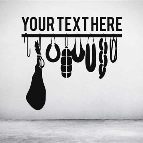 Custom Personalised Butchers Cuts Deli Produce Vinyl wall sticker decal art Wallpaper Murals For Home Shpo Decorations rb419