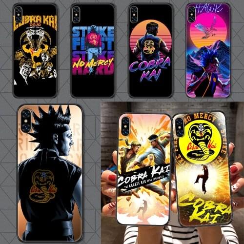 Cobra kai tv Phone Case Cover Hull For iphone 5 5s se 2 6 6s 7 8 12 mini plus X XS XR 11 PRO MAX black soft shell pretty cover