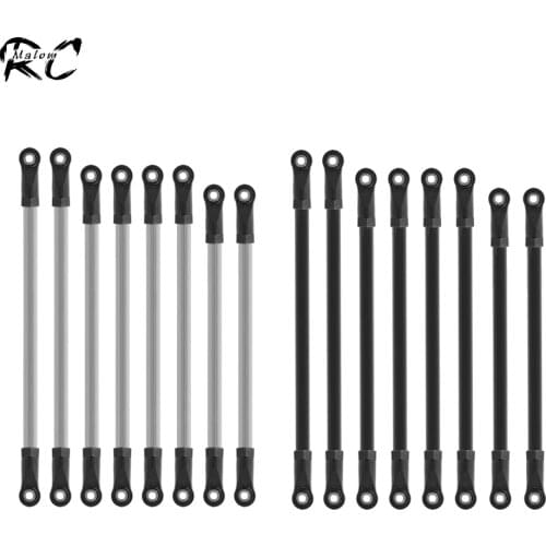 8Pcs/set Aluminum Alloy 313mm Wheelbase Chassis Suspension Links Set with Rod Ends for 1/10 RC Crawler Axial SCX10 II RGT 86100