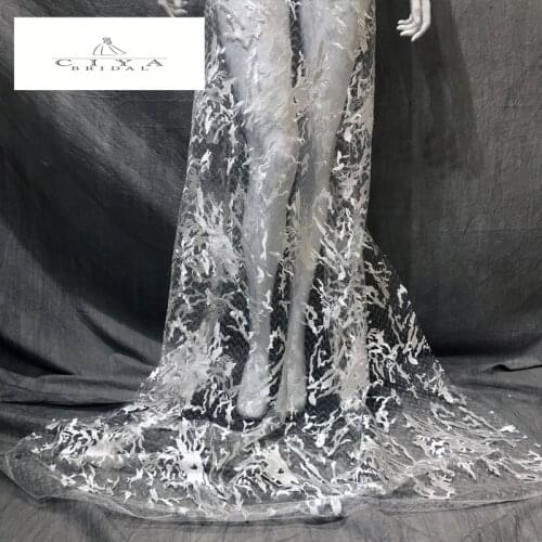 Bridal Lace Fabric 130cm Width Dress Lace Fabric Bridal Lace Fabric Sequins Lace Fabric Sell By 2 Yard