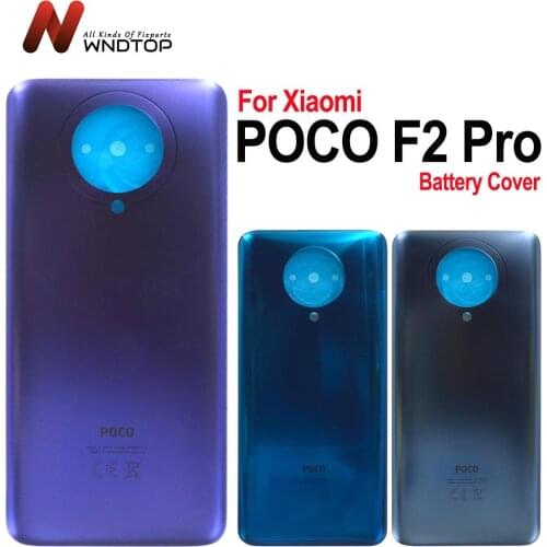For Xiaomi Poco F2 Pro Battery Cover Back Glass Rear Door Housing Case POCO F2 Pro Back Panel F2Pro Battery Cover With Lens