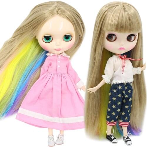 ICY DBS Blyth doll No.BL3227/3208/1010/6208/7216 Rainbow Blonde hair JOINT body White skin Neo 1/6 BJD