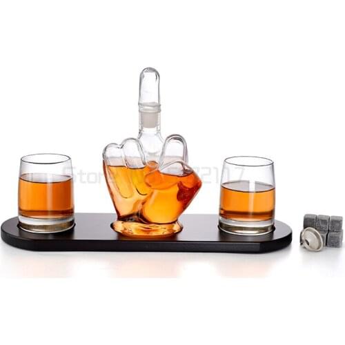Fist Wine Bottle Middle Finger Creative Wine Bottle Set Craft Wine Bottle