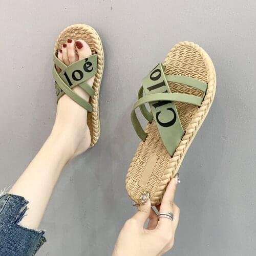 Summer New Cross Roman Style Womens Slippers Fashion All-match Beach Shoes Students Wear Sandals Outside Women
