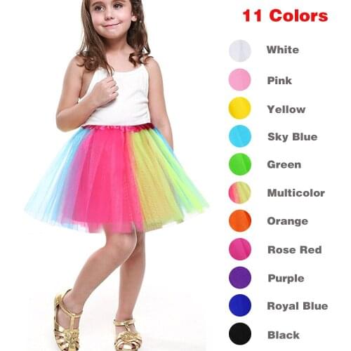 Kinderfasching Fashion Cute Girl Tutu Skirts Fluffy Children Ballet Dance Party Pettiskirt Dancewear Tulle Princess Skirt