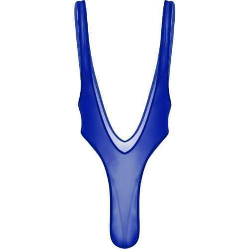 Mens Lingerie See-Through Mesh Bodysuit Conjoined Backless Jockstrap Sexy Erotic Bikini Underwear for Honeymoon Valentine Day