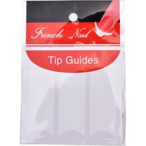 Hot Sale 48 Sticker DIY French Manicure Nail Art Decorations Round Form Fringe Guides Nail Sticker