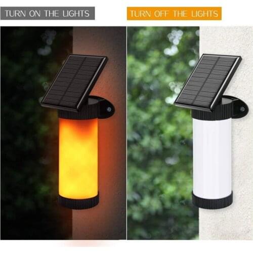 Solar Simulation Flame Wall Lamp Outdoor Courtyard Garden Landscape Lamp Human Body Induction LED Street Light And Sticker