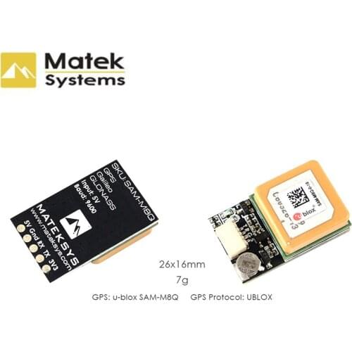 Original Matek Systems Ublox SAM-M8Q GPS Module Support GLONASS Galileo QZSS SBAS for RC Multirotor Long Range FPV Racing Drone